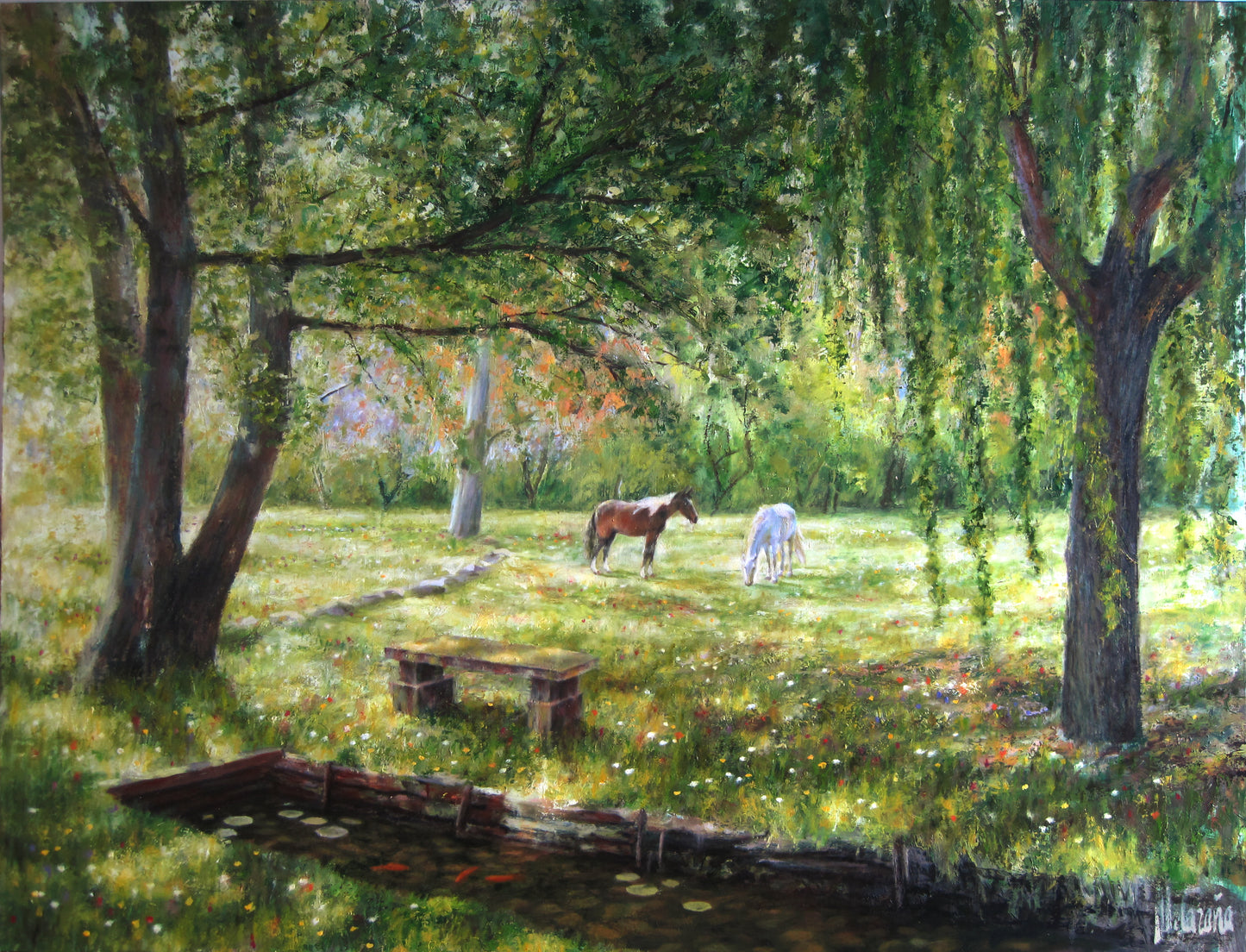 Landscape of Gerona - Canvas Print on stretcher bars