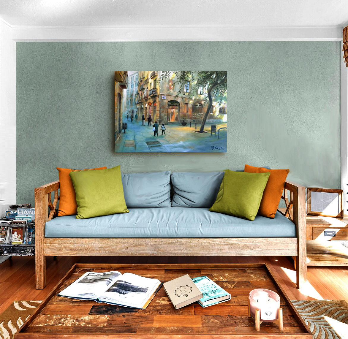 Barcelona's Born neighborhood - Canvas Print on stretcher bars