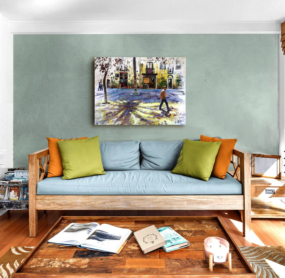 Life in Barcelona's Born - Canvas Print on stretcher bars